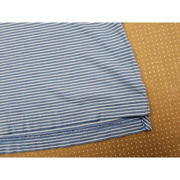 Peter Millar Pilot Mill Polo Mens Medium Pima Cotton Blue Striped Soft - Picture 2 of 11
